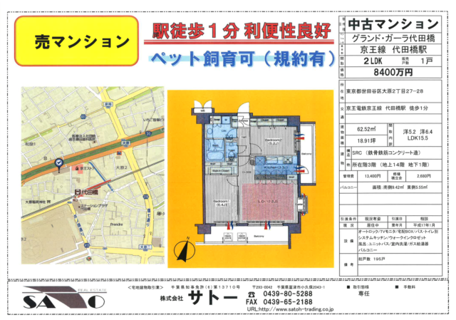 駅、徒歩1分。交通、商業施設、アクセス良好マンション 画像3