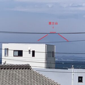 足場からの富士山の眺望（拡大）