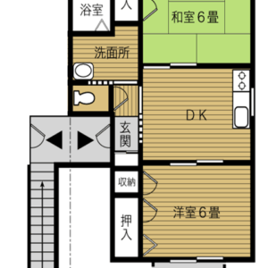 向かって2F東側のお部屋 (間取)